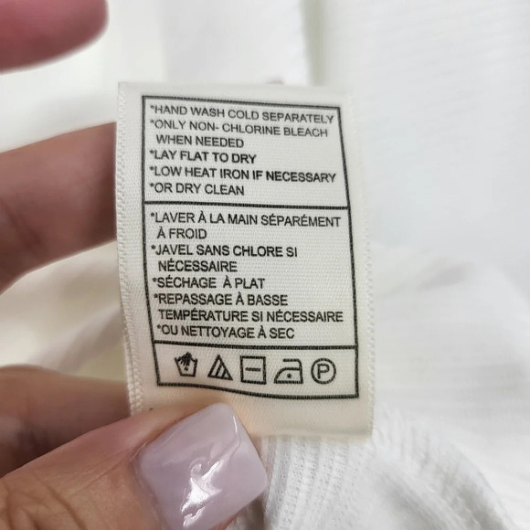 BB DAKOTA By Steve Madden Optic White Ribbed Long Sleeve Top SIZE US XL NWT NEW - Picture 10 of 15